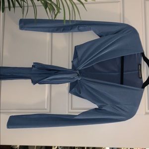 naked wardrobe tie satin blouse